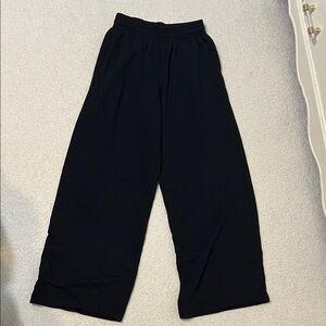Wide-Leg Black Lounge Dancer Sweatpants